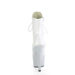 Pleaser BEJEWELED-1020-7 White Hologram Patent Strass