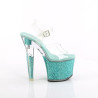 Pleaser LOVESICK-708SG Transparent Baby Blue Glitter