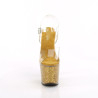 Pleaser LOVESICK-708SG Transparent Gold Glitter Strass