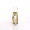 Pleaser LOVESICK-708SG Transparent Gold Glitter Strass