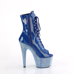 Pleaser BEJEWELED-1021-7 Blue Hologram Patent Strass