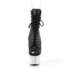 Pleaser BEJEWELED-1021-7 Black Vegan Leather Silver