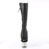Pleaser BEJEWELED-2018-7 Black Vegan Leather Silver