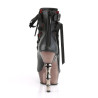 Demonia MUERTO-1030 Black Vegan Leather Pewter Chrome