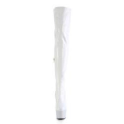 Pleaser BEJEWELED-3000-7 White Hologram Patent Strass