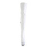 Pleaser BEJEWELED-3000-7 White Hologram Patent Strass