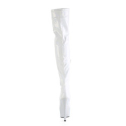Pleaser BEJEWELED-3000-7 White Hologram Patent Strass