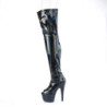 Pleaser BEJEWELED-3011-7 Black Hologram Patent Strass