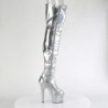 Pleaser BEJEWELED-3011-7 Silver Hologram Patent Strass
