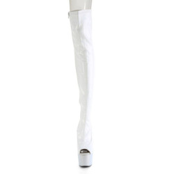 Pleaser BEJEWELED-3011-7 White Hologram Patent Strass