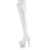 Pleaser BEJEWELED-3011-7 White Hologram Patent Strass