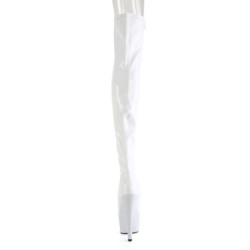 Pleaser BEJEWELED-3011-7 White Hologram Patent Strass