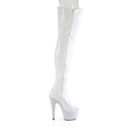 Pleaser BEJEWELED-3011-7 White Hologram Patent Strass