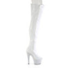 Pleaser BEJEWELED-3011-7 White Hologram Patent Strass