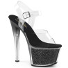 Pleaser SKY-308G-T Transparent Black Glitter Sale Women