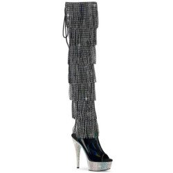 Pleaser BEJEWELED-3017HG-RSF Thigh High Boots