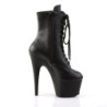 Pleaser ADORE-1020 Black Vegan Leather Ankle Boots