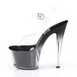 Pleaser SKY-308G-T Transparent Black Glitter Sale Women