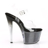 Pleaser SKY-308G-T Transparent Black Glitter Sale Women