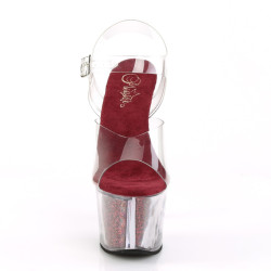 Pleaser SKY-308G-T Transparent Berry Glitter Sale Women
