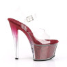 Pleaser SKY-308G-T Transparent Berry Glitter Sale Women