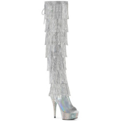 Pleaser BEJEWELED-3017HG-RSF Thigh High Boots