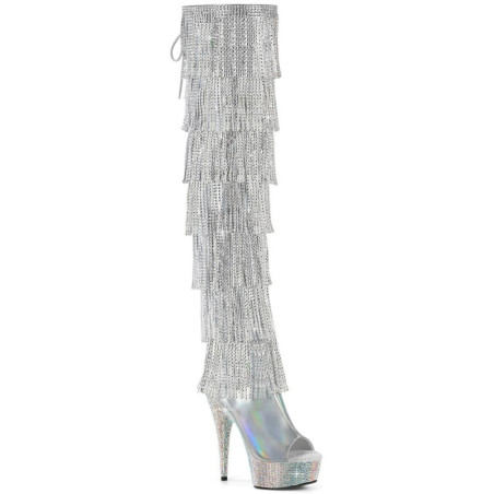 Pleaser BEJEWELED-3017HG-RSF Thigh High Boots