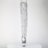 Pleaser BEJEWELED-3017HG-RSF Silver Fringe Thigh Boots