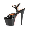 Pleaser SKY-309TT Black Patent Rose Gold Chrome Sale