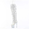 Pleaser BEJEWELED-3019C-RSF Fringes Thigh High Boots