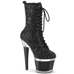Pleaser SPECTATOR-1040G Black Glitter Transparent Sale