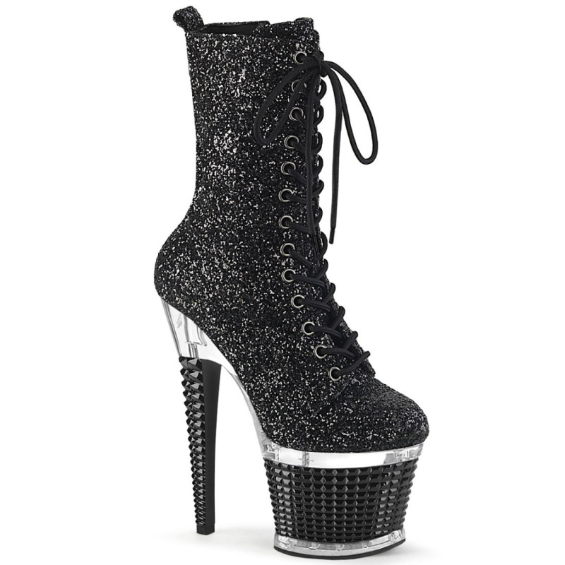 Pleaser SPECTATOR-1040G Black Glitter Transparent Sale Pleaser SPECTATOR-1040G Black Glitter Transparent Sale