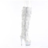 Pleaser BEJEWELED-3019C-RSF Fringes Thigh High Boots