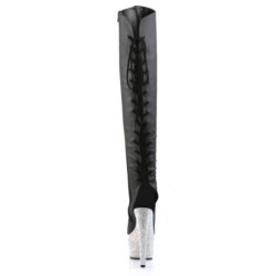 Pleaser BEJEWELED-3019DM-7 Laced Overknee Boots