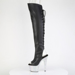 Pleaser BEJEWELED-3019MS-7 Laced Overknee Boots