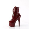 Pleaser ADORE-1020 Burgundy Patent Women Ankle Boots