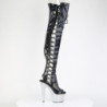 Pleaser BEJEWELED-3052HG-7 Hologram Overknee Boots
