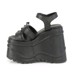 Demonia WAVE-13 Black Vegan Leather Sale Women