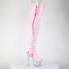 Pleaser BEJEWELED-3052HG-7 Rose Hologram Patent Silver