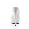 Pleaser BEJEWELED-601DM Transparent Silver High Mules