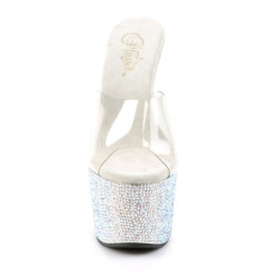 Pleaser BEJEWELED-701DM Strass Platform High Heels Mules