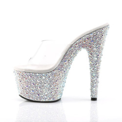 Pleaser BEJEWELED-701MS Strass Platform High Heels Mules