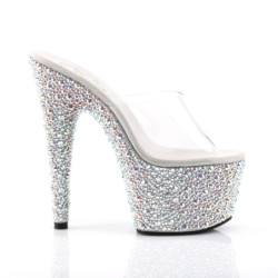 Pleaser BEJEWELED-701MS Strass Platform High Heels Mules