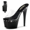Pleaser ADORE-701LS Transparent Black Mules Women