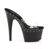 Pleaser ADORE-701LS Transparent Black Mules Women