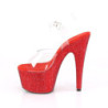 Pleaser BEJEWELED-708DM Red Strass Platform High Heels