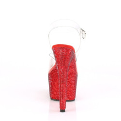 Pleaser BEJEWELED-708DM Red Strass Platform High Heels