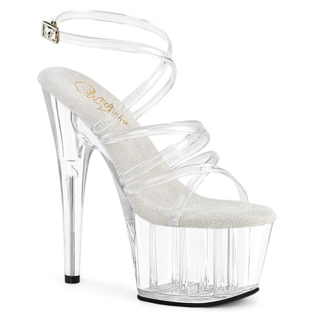 Pleaser ADORE-706 Clear Ankle Strap High Heels Sandals