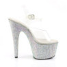 Pleaser BEJEWELED-708DM Silver Strass Platform High Heels
