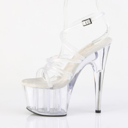 Pleaser ADORE-706 Clear Ankle Strap High Heels Sandals